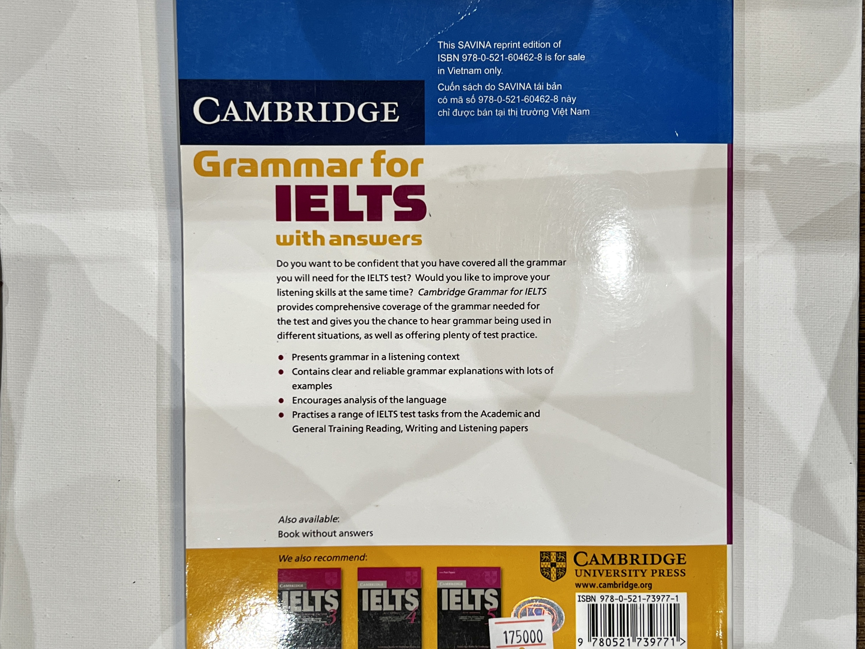 Grammar for IELTS back cover